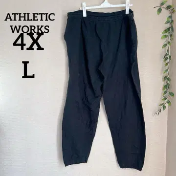ATHLETIC WORKS 블랙 맨투맨 [ 4XL ] 남녀 공용