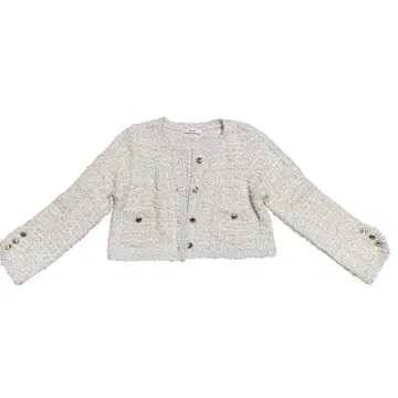 snidel 라메 트위드 니트 가디건