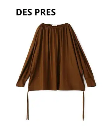 DES PRES 워셔블 울 넥 개더 풀오버