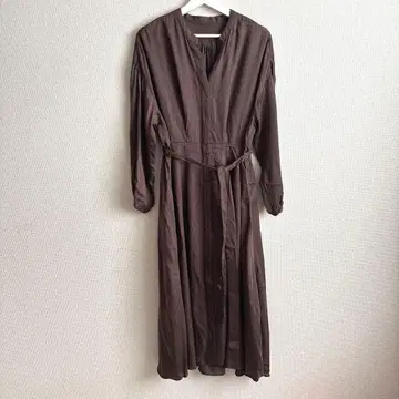 Plage 가을 컬러 고급 브라운 원피스 새상품급 사이즈 36 일본제