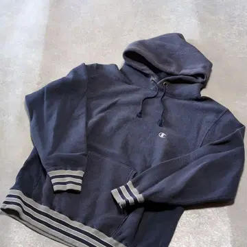 Champion 리버스 위브 후드티 네이비