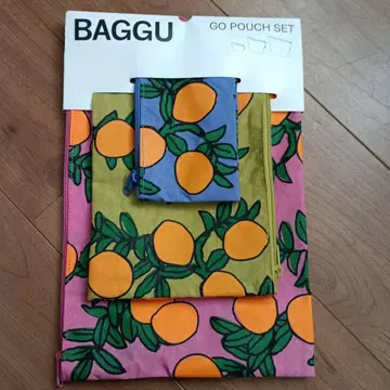 BAGGU Go 파우치 세트 오렌지 디자인