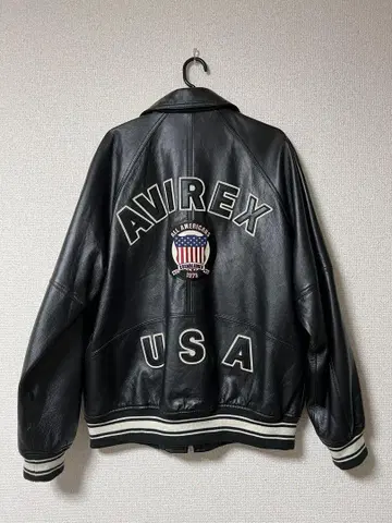 AVIREX LIGHT SIGNATURE VARSITY JACKET XL