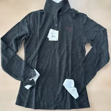 Puma 여성용 긴팔 피케 셔츠 다크 그레이