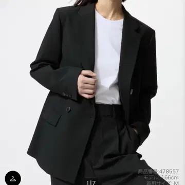 유니클로 더블 자켓 블랙 2025