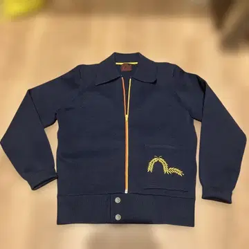 EVISU 갈매기 자수 옷깃 트랙 자켓