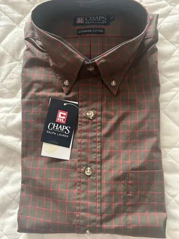 [ 미사용 택 포함 ] CHAPS 코튼 체크 셔츠