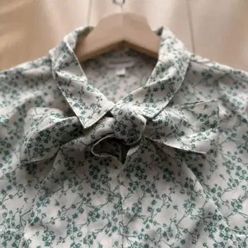 마우지 moussy 꽃무늬 보타이 롱 원피스