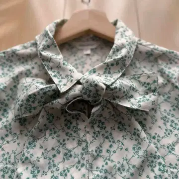 마우지 moussy 꽃무늬 보타이 롱 원피스