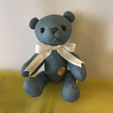 데님 곰 봉제 인형