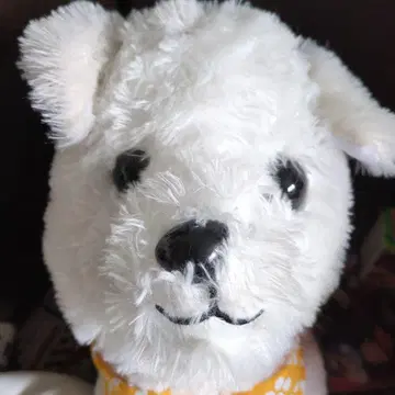 화이트 강아지 봉제 인형