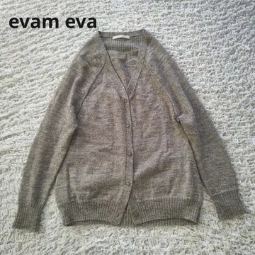 evam eva 울 린넨 래글런 가디건 그레이지 일본제