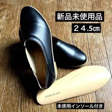 리브 인 컴포트 하마지 콜라보 플랫 슈티 [ 블랙 ] 24.5cm