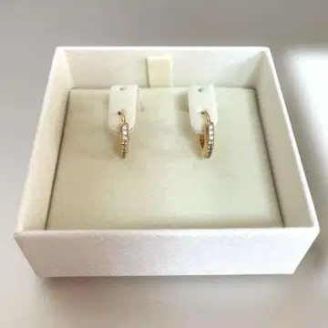 [ 공식 ] 스와로브스키 후프 귀걸이 ( 로즈 골드 )