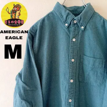 USA 구제 의류 AMERICAN EAGLE 플란넬 셔츠 M 블루