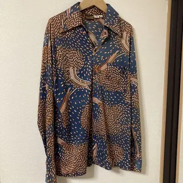 70년대 빈티지 셔츠 오픈 카라 올 패턴