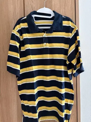 Lands' End 피케 셔츠 XL 스트라이프