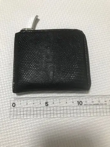 가격 인하! 펠레 몰비다 리자드 블랙 가죽 얇은 타입 L형 L자 지갑