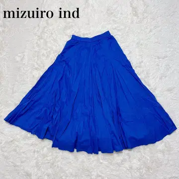 [ 새상품급 ] mizuiro ind 볼륨 플레어 스커트 블루