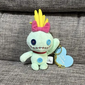 스크럼프 봉제 인형 하트 키체인 릴로 & 스티치
