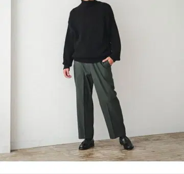 BEAMS 빔즈 빅 아제 터틀넥 니트 블랙 L