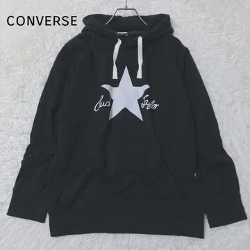 컨버스 후드티 XL 사이즈 블랙 후드 부착 캐주얼 프린트