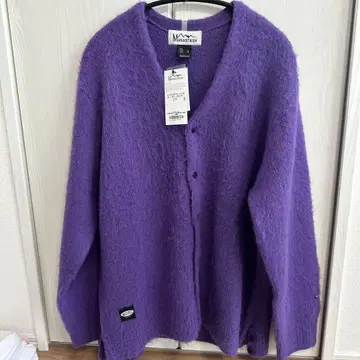 미사용 새상품 마나스태쉬 모헤어 가디건 퍼플