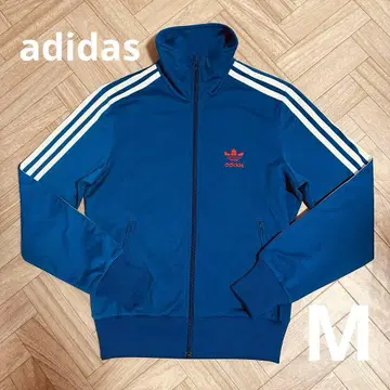 adidas 트랙 자켓 블루 M 트레포일 레트로 저지