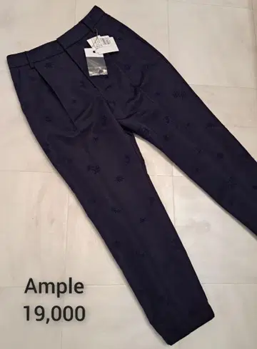 야마다야 Ample 자수 팬츠 네이비