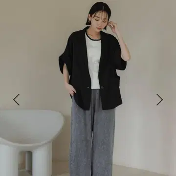 LOWRYS FARM 테일러드 자켓 반팔 슬림