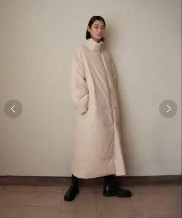 enof warm long coat 화이트 M 사이즈