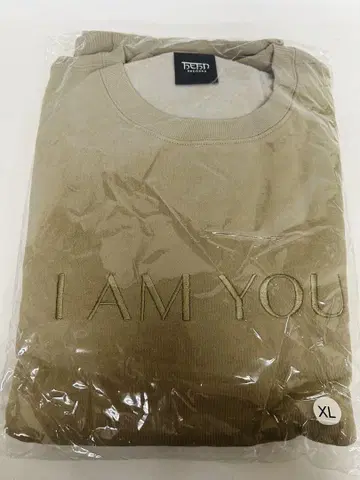 [ 미사용 ] 후지이 카제 I AM YOU XL 맨투맨 트레이닝복 베이지