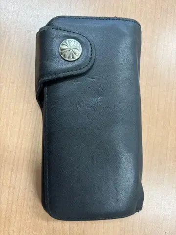 블랙 가죽 장지갑