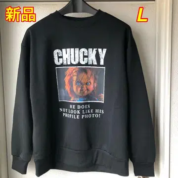 [ 미사용 새상품 ] CHUCKY 차키 맨투맨 L 블랙