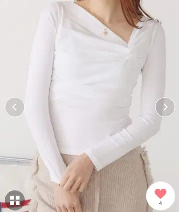새상품 ROOPTOKYO 비대칭 V넥 상의 M