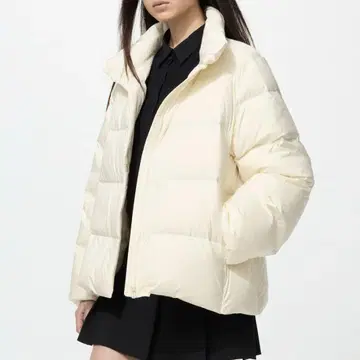 W 파우더 소프트 다운 자켓 유니클로 화이트