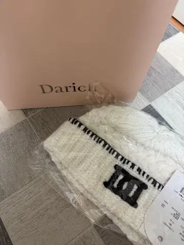 Darich 케이블 짜임 비니 화이트