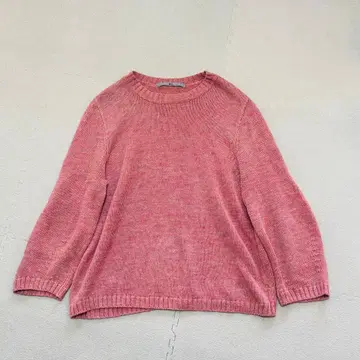 포티파이알 45R 린넨 100% 굵은 니트 핑크