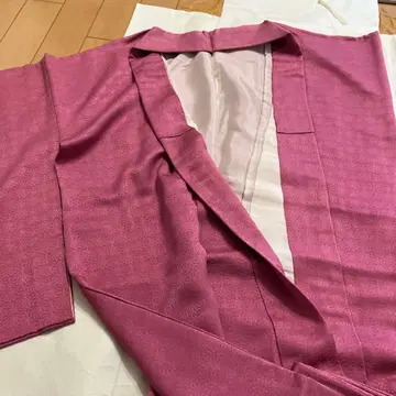 보라색 핑크 꽃무늬 코몬 기모노