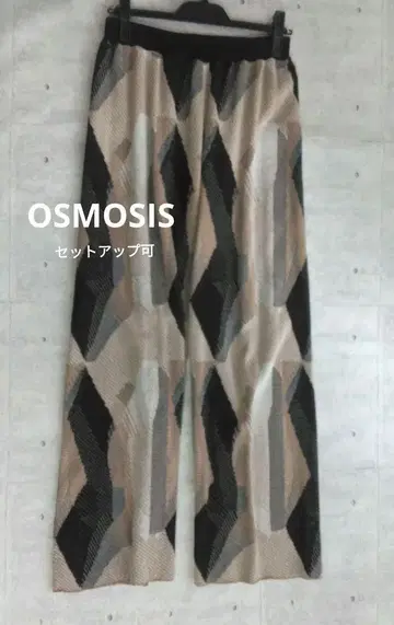 OSMOSIS 니트 팬츠 셋업 가능 기하학 패턴