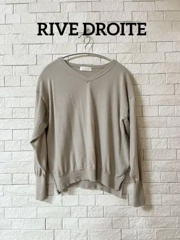 RIVE DROITE V넥 니트 라이트 그레이 프리 사이즈