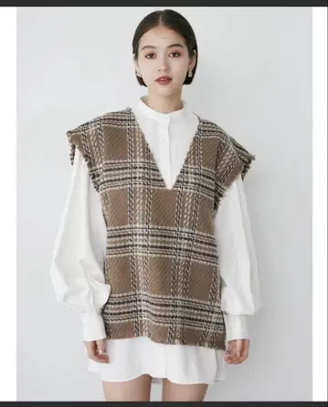 MURUA 오리지널 트위드 셔츠 원피스