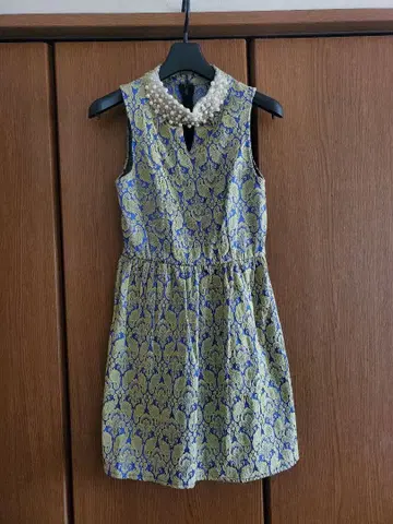 슬리브리스 바로크 패턴 원피스