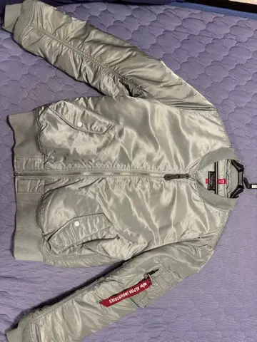 ALPHA INDUSTRIES MA-1 플라이트 자켓 L 실버