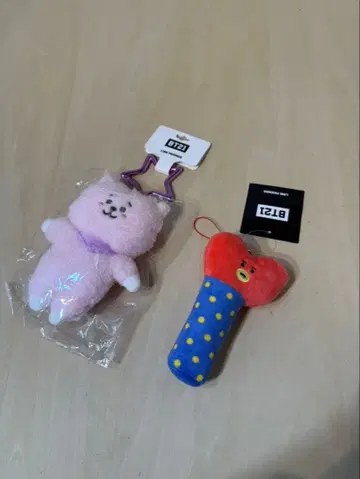 BT21 립 케이스 타타, 봉제 인형 키링 핑크 RJ 키링
