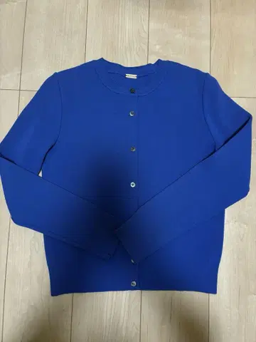 MICA&DEAL 고급 아세테이트 니트 가디건 36 블루