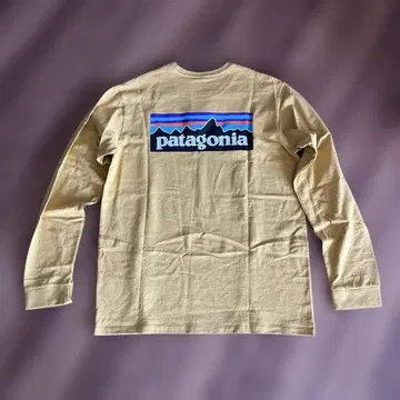patagonia P6 긴팔 티셔츠 베이지