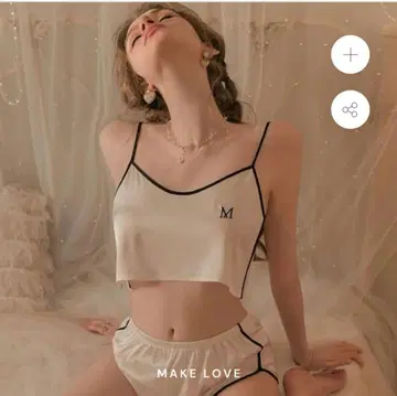 새상품 MAKE LOVE m point 룸웨어 화이트