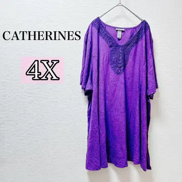 CATHERINES 4X 퍼플 보라색 튜닉 상의 봄/여름/가을