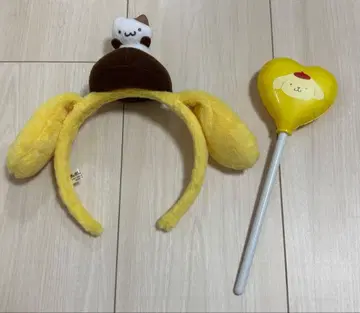 산리오 퓨로랜드 귀 달린 머리띠 하트 지팡이 2세트